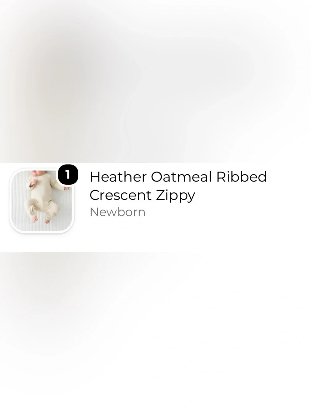Little Sleepies Heather Oatmeal Ribbed Crescent Zippy Newborn